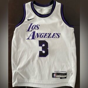 Nike White and Purple Anthony Davis Los Angeles Jersey